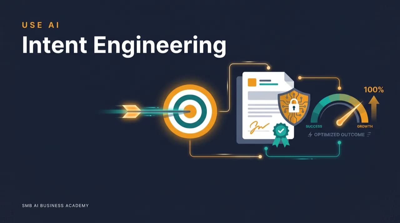 Intent Engineering: From Outputs to Outcomes cover artwork